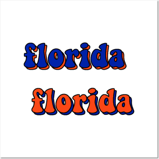 Florida University Colors Design Posters and Art